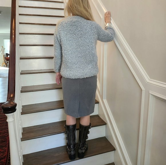 Hand Made Italy New W/O Tag & Pro Clean Chic Baby Blue Mohair Sweater, M, $54 - Picture 11 of 11